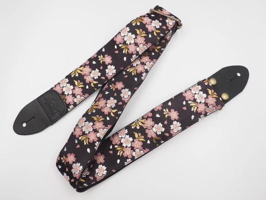 Kyoto Kinran Guitar/Bass Strap (Pink & Black)