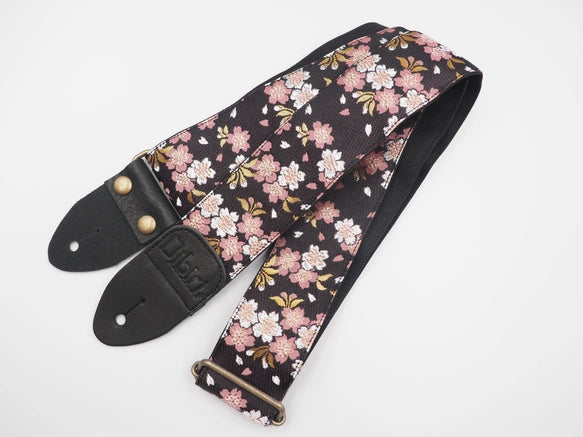 Kyoto Kinran Guitar/Bass Strap (Pink & Black)